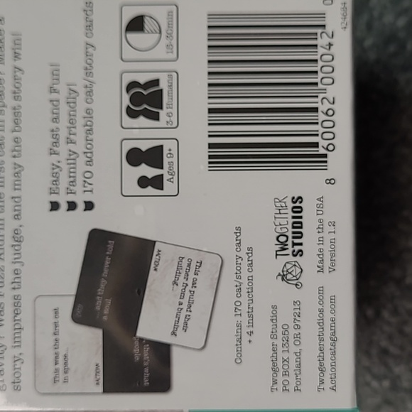 NWOT ACTION CATS PARTY GAME FOR HUMANS - Picture 3 of 5